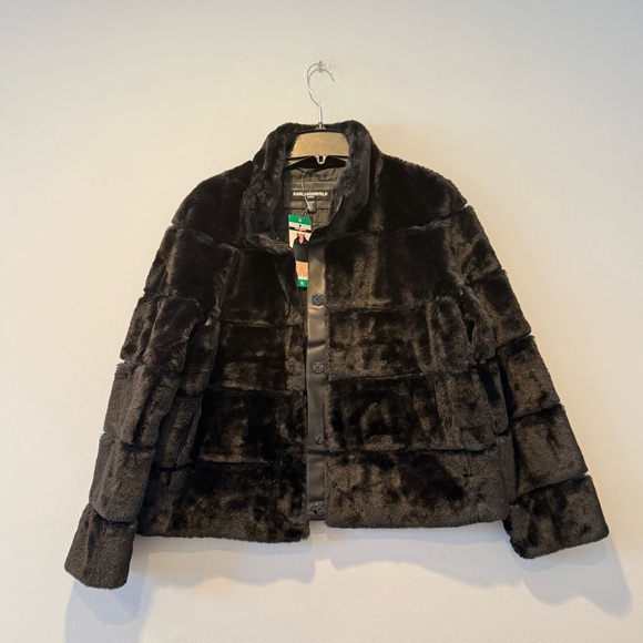 Karl Lagerfeld Women's Faux Fur Jacket - Picture 9 of 16